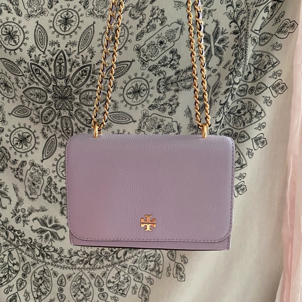 Tory Burch Robinson Leather Chain Crossbody - Picture 1 of 7